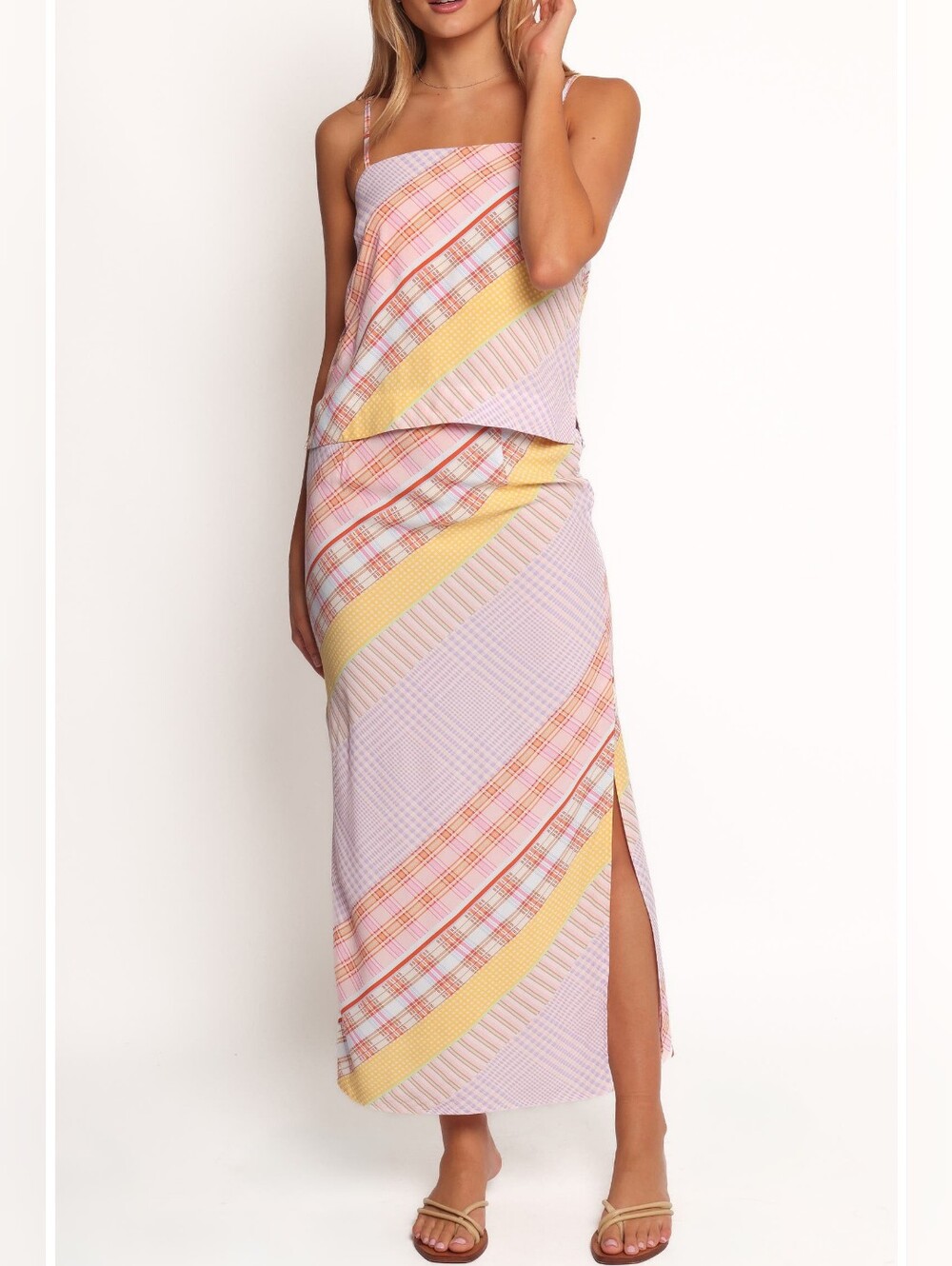Petal & Pup Riven Mixed Print Camisole & Maxi Skirt Set